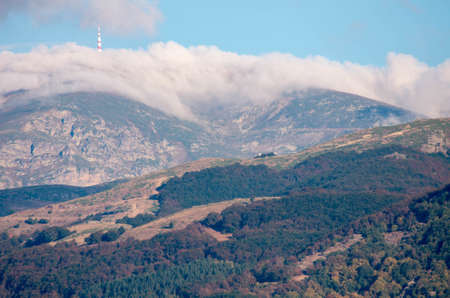 The mountain peak and the cloudsの写真素材