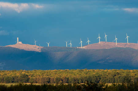 The mountain peak. The old and the new timeの写真素材