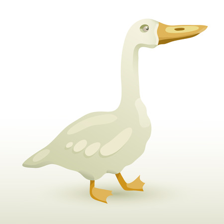 Goose Character. Vector Illustration. Cartoon animal for your designのイラスト素材