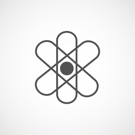 Vector flat stylize atom icon.のイラスト素材