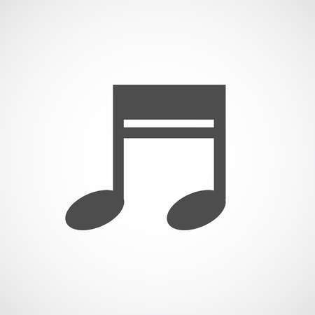 Vector flat music icon. Isolated black icon for logo, web site design, app, UI. Flat note illustration for posters, cards, book cover, flyers, banner, web, game designs.のイラスト素材