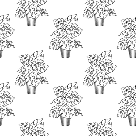 Monstera pattern design.のイラスト素材