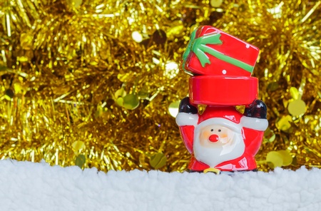 Christmas gift and Santa Clausの素材