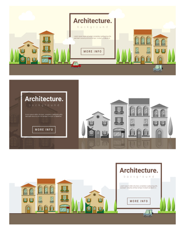 Architecture background Cityscape banner,illustrationのイラスト素材