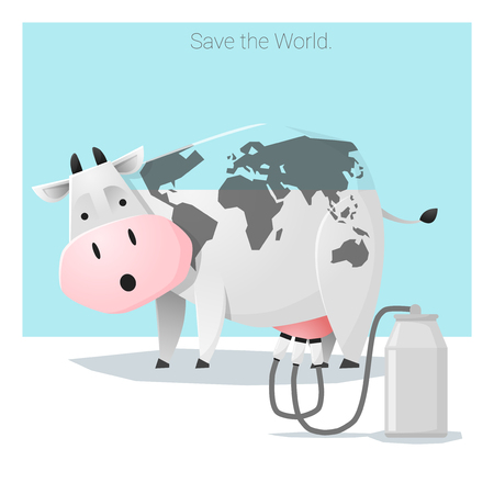 Global ecology concept Save the world before it's too late, vector, illustrationのイラスト素材