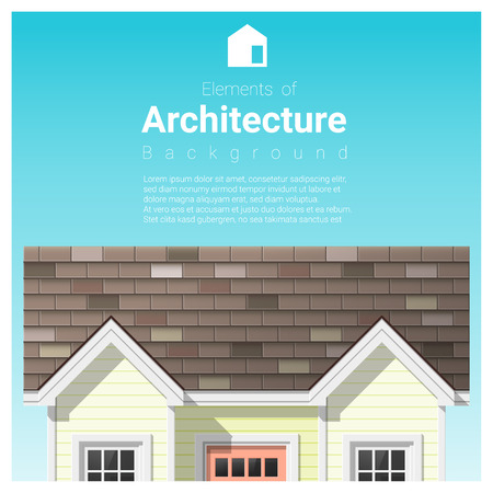 Elements of architecture background with a small house , vector ,illustrationのイラスト素材