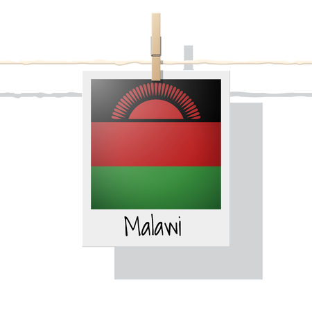 Malawi flag icon.のイラスト素材