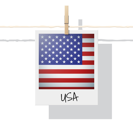 North America continent flag collection with photo of United States of America flag , vector , illustrationのイラスト素材