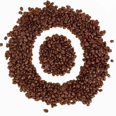 Coffee beans text , C alphabetの写真素材