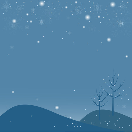 blue and green winterのイラスト素材