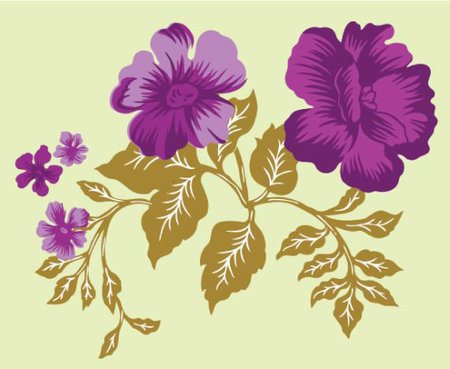 beautiful bouquet batik  vector のイラスト素材