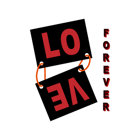 Love slogan vector print.For t-shirt or other uses,T-shirt graphics / textile graphicのイラスト素材
