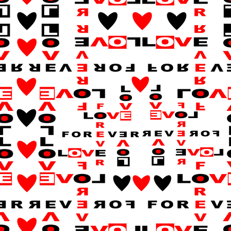 Love slogan seamless vector print.のイラスト素材