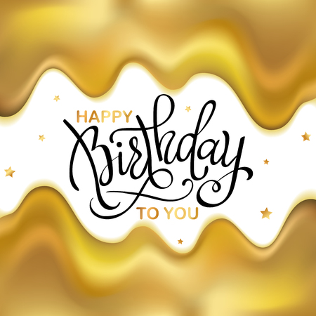 Happy Birthday Greeting Card. graphic design, card, poster, placard.のイラスト素材