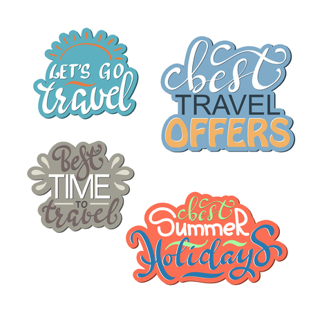 Travel life style inspiration quotes lettering. Motivational typography. Calligraphy graphic design element.のイラスト素材