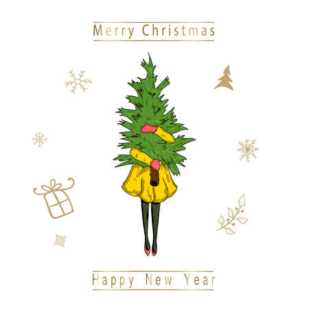 Christmas and New Year banner, poster.のイラスト素材
