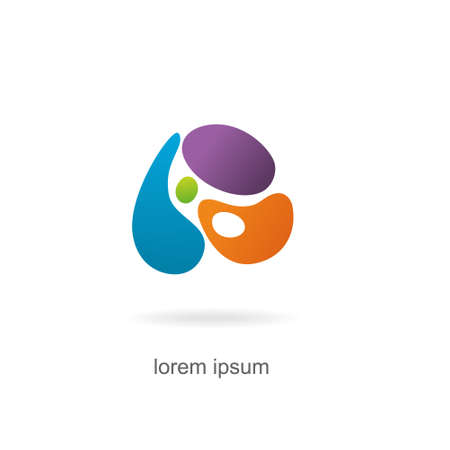Trendy abstract, vibrant and colorful icon element logo and symbol.のイラスト素材