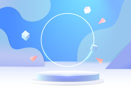 Abstract 3d render background. Product presentation, mock up, show cosmetic product, Podium, stage pedesta vector illustrationのイラスト素材