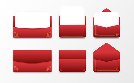 Set of empty paper envelope.のイラスト素材