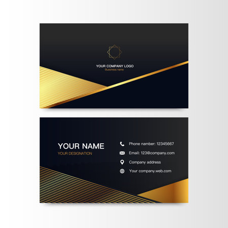 Business card for company simple luxury background vector Illustrationのイラスト素材