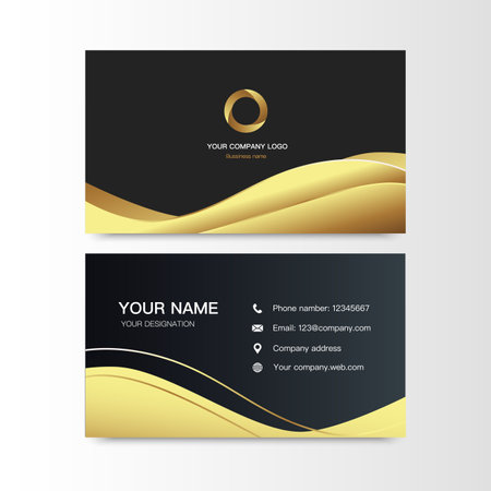 Business card for company simple luxury background vector Illustrationのイラスト素材