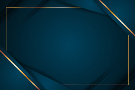 Abstract luxury dark blue background with golden lines . Luxury and elegant design. Vector illustrationのイラスト素材