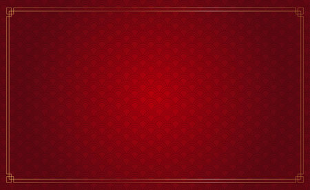 Illustration of Chinese styel oriental background.のイラスト素材
