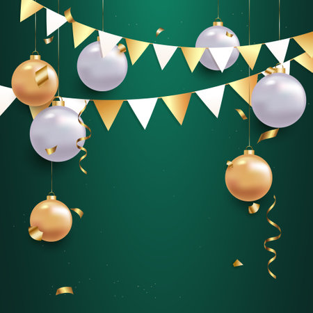 Celebrate the festival background with confetti and ribbons. Celebration, Product presentation, birthdayのイラスト素材