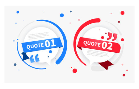Quote text info design boxes symbols. Creative banner vector illustration.のイラスト素材