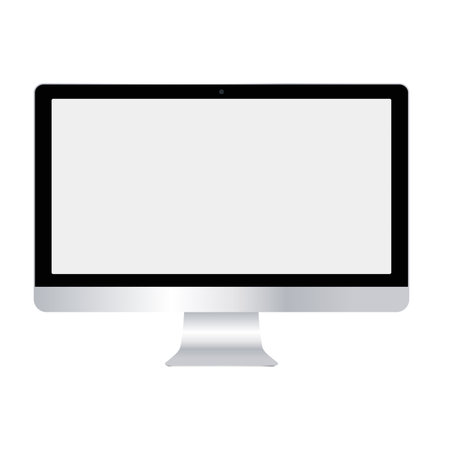 Computer flat symbol vector. Mockup illustrationのイラスト素材