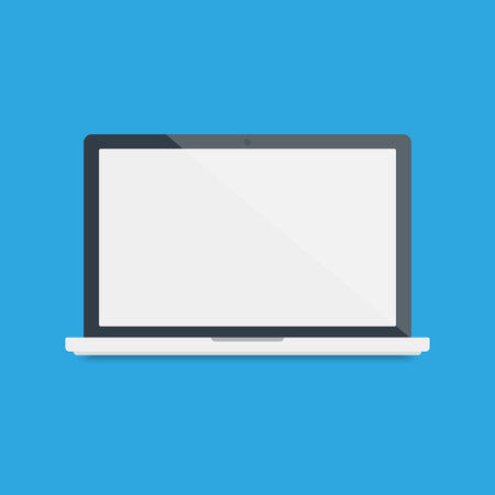 Laptop flat computer symbol vector icon illustrationのイラスト素材