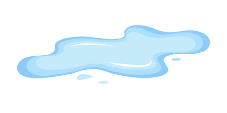 Water puddle, Spill, lake , liquid. vector illustrationのイラスト素材