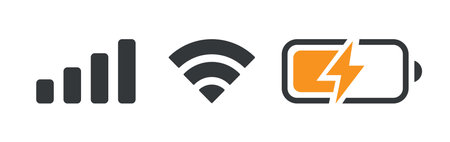 5G bar icon. Status bar symbol modern, simple for website design, mobile app, ui.のイラスト素材