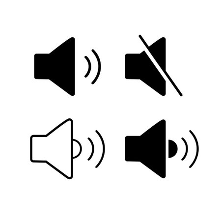 Speaker icon. Volume ,Loudspeaker , Audio,Sound,Phone,web,music,alarm ,Mute Notification app Iconのイラスト素材