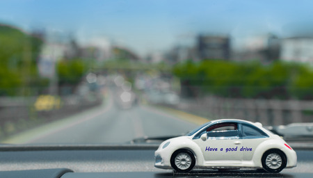 Ceramic car with massage have a good drive on road の写真素材