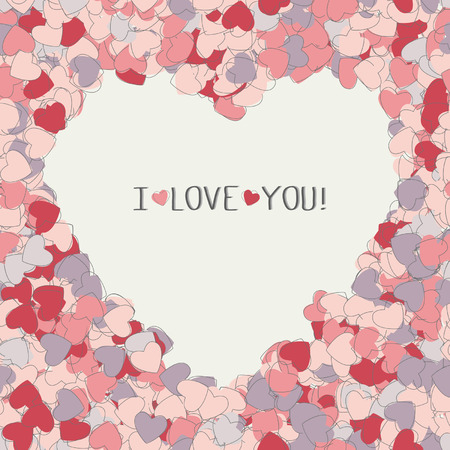 postcard from hearts for Valentineのイラスト素材