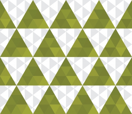 Abstract seamless texture of green and white trianglesのイラスト素材