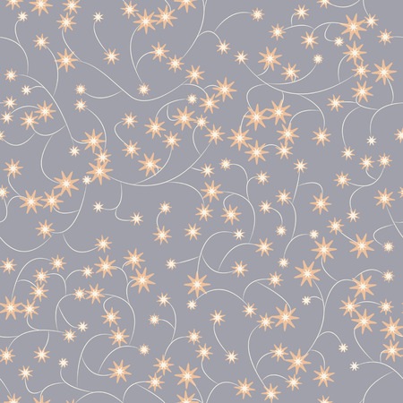 Seamless abstract texture. Curves and objects. Flower themeのイラスト素材