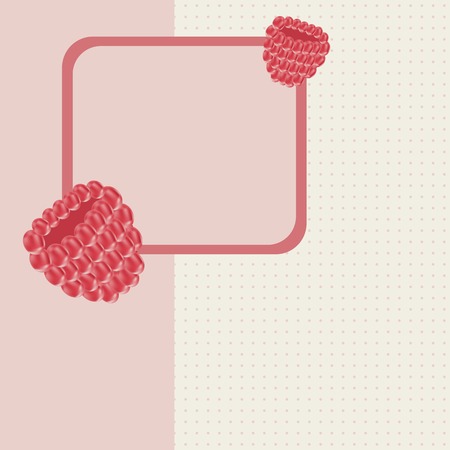 raspberries and place for text  Use a greeting card  Plenty of space for textのイラスト素材