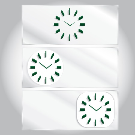 set of three types of clocks.  volume elementのイラスト素材