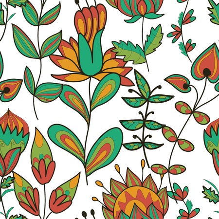 Seamless texture with flowers のイラスト素材