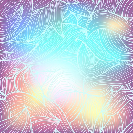 Seamless abstract hand-drawn waves pattern, wavy backgroundのイラスト素材