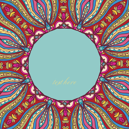 Circle Ornament. Use as backdrop, greeting cardのイラスト素材