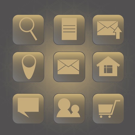 icon for internet-shop. square shape. use background with triangles for web design.のイラスト素材