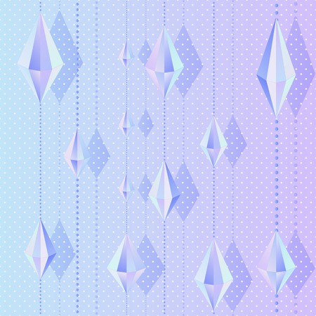 crystal blue lilac party garland. seamless texture, use as pattern fill, for scarpbookingのイラスト素材