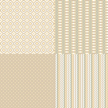 Seamless abstract pixel background of small squares. beige colors. Can be used as a background picture, pattern fill, surface textureのイラスト素材