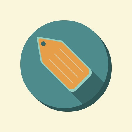 flat web icon. retro color circle icon.  labelのイラスト素材
