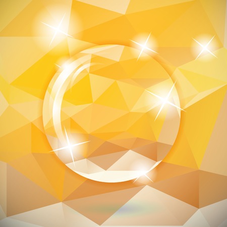 abstract triangle yellow background, lens circle effectのイラスト素材