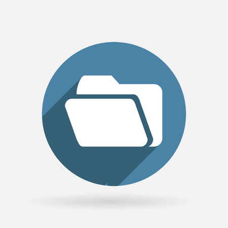 folder for documents sign. Circle blue icon with shadow.のイラスト素材