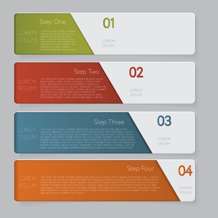 Infographic. Design number banners template graphic or website layout. With iconのイラスト素材
